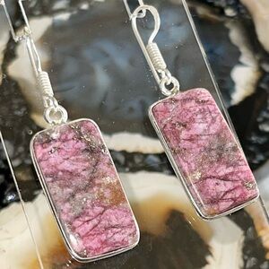 Cobaltoan Calcite Earrings 1 1/2”